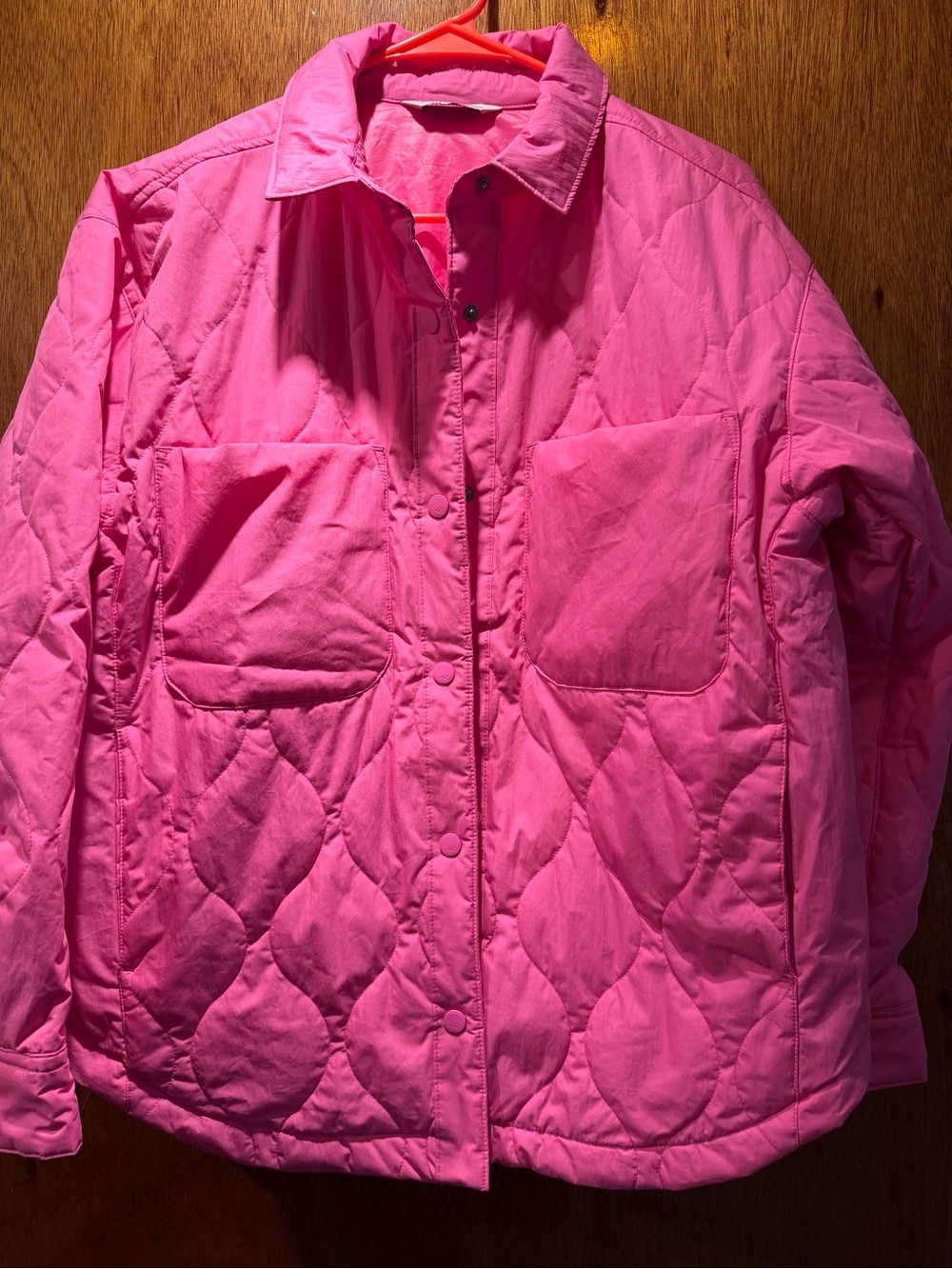 Women's Quilted Bubble-Pink Puffer Jacket
